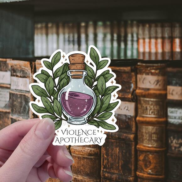 Violence Apothecary Fantasy Book Sticker Booktok Dragon Romantasy Romance Fae - Picture 1 of 2